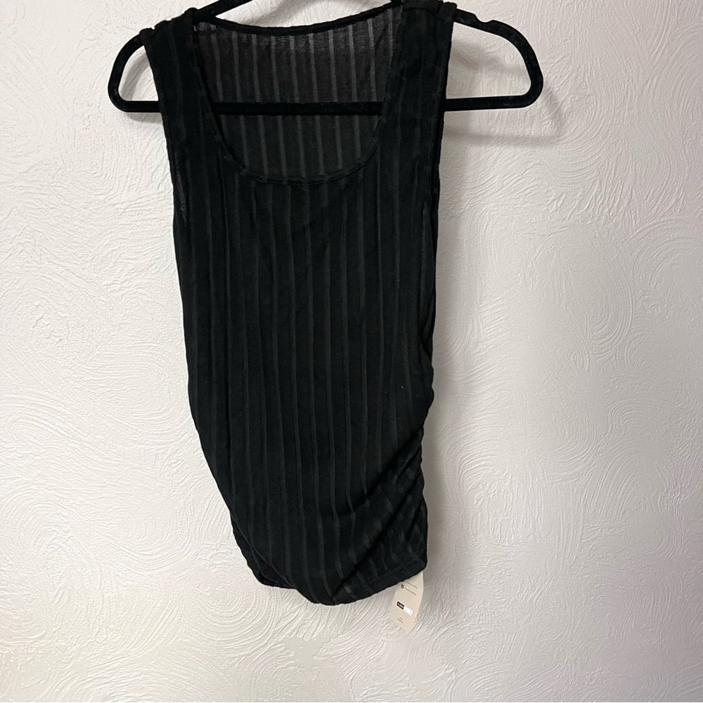 SHEIN Black Striped Tank Top